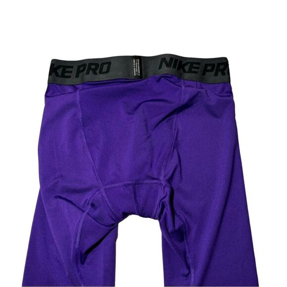 Nike NBA pro combat dri fit basketball compression pants 3/4 purple - Picture 4 of 4